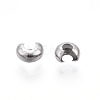 Non-Tarnish 304 Stainless Steel Crimp Beads Covers STAS-S117-011A-1