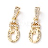 Eco-Friendly Brass Micro Pave Cubic Zirconia Pendants KK-K265-01G-O-1