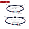 4Pcs 4 Style Glass Seed Braided Bead Bracelets and Anklets Set SJEW-SW00003-02-4