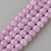 Synthetic Crackle Quartz Beads Strands GLAA-S134-12mm-14-1