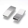 Tarnish Resistant 304 Stainless Steel Magnetic Clasps with Glue-in Ends STAS-G143-91P-2