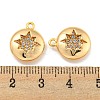 Brass Micro Pave Clear Cubic Zirconia Pendants KK-U006-07G-01-3