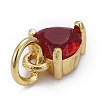 Brass Micro Pave Cubic Zirconia Charms KK-P192-08-G07-3