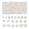 Biyun 500Pcs 10 Style ABS Plastic Imitation Pearl Beads KY-BY0001-02-1