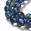 Synthetic Moonstone Beads Strands G-P528-J03-23-3