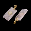 Natural Rose Quartz Faceted Pendants G-A298-01G-09-2