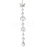 Glass Teardrop Window Hanging Suncatchers HJEW-JM04546-2