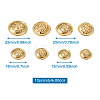 80Pcs 8 Style Brass Shank Buttons BUTT-TA0001-08G-15