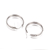 304 Stainless Steel Geometric Hoop Earrings for Women STAS-D171-33C-P-2