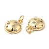 Rack Plating Brass Micro Pave Cubic Zirconia Pendants KK-I706-14G-2