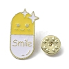 Alloy Smile Pill Shape Brooch JEWB-R021-01A-2