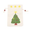Christmas Theme Cotton Fabric Cloth Bag ABAG-H104-A01-2