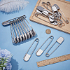 20Pcs Iron Safety Pin Brooch Findings IFIN-AR0001-45-4