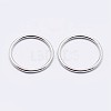 Anti-Tarnish Rhodium Plated 925 Sterling Silver Round Rings STER-F036-03P-1x4-2