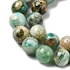 Natural Green Line Jasper  Beads Strands G-L639-A01-6mm-4
