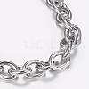 304 Stainless Steel Cable Chain Bracelets BJEW-I238-09P-2