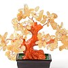 Natural Yellow Quartz Chips Money Tree Bonsai Display Decorations DJEW-B007-08C-2
