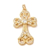Brass Micro Pave Cubic Zirconia Pendants CU-CBA2F11-17G-01-1