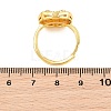 Brass Micro Pave Cubic Zirconia Adjustable Ring Components KK-CBAC351-03G-3