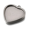 304 Stainless Steel Pendant Cabochon Settings STAS-F365-01D-P-2