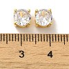 Brass with  Single Clear  Cubic Zirconia Bead KK-H461-09A-G-3