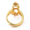 Rack Plating Dragon Brass Micro Pave Cubic Zirconia Adjustable Ring Components KK-Q819-07G-2