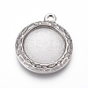 Tarnish Resistant 304 Stainless Steel Pendant Cabochon Settings STAS-G214-07P-1