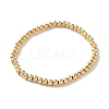 316 Surgical Stainless Steel Round Beaded Stretch Bracelets BJEW-M305-01B-G-1