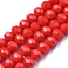 Opaque Solid Color Imitation Jade Glass Beads Strands EGLA-A044-P4mm-D22-1
