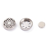 304 Stainless Steel Magnetic Diffuser Locket Aromatherapy Essential Oil Buckle AJEW-M027-13P-4