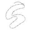 Non-Tarnish 304 Stainless Steel Oval link Chain Necklaces NJEW-JN04745-3