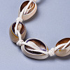 Adjustable Cowrie Shell Braided Bead Bracelets BJEW-JB04271-3