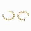 Brass Cuff Earrings X-KK-S356-154G-NF-2