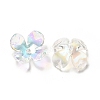 Transparent Acrylic Flower Bead Caps X-MACR-C009-15-2
