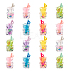 35Pcs 7 Colors Transparent Resin Pendants RESI-CJ0002-10-1