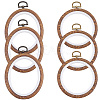 6Pcs 2 Styles Plastic Cross Stitch Embroidery Hoops DIY-CP0012-39-1