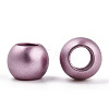 Spray Painted Acrylic European Beads ACRP-WH0002-01D-2
