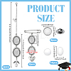 304 Stainless Steel & Alloy Oval Tray Brooch Base Settings HJEW-PH02211-2