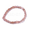 Natural Sunstone Bead Stretch Bracelets BJEW-K213-35-2