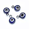 Handmade Evil Eye Lampwork Charms KK-F764-13B-04-1