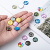 Mosaic Printed Glass Half Round/Dome Cabochons X-GGLA-N004-16mm-G-5