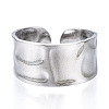 304 Stainless Steel Wide Open Cuff Ring for Women RJEW-N040-09-2