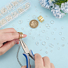 6 Styles Iron & 2Pcs Brass Open Jump Rings IFIN-ME0001-14S-5