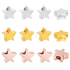 12Pcs 3 Colors 925 Sterling Silver Beads STER-PH0002-09-1