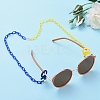 Personalized Two Tone ABS Plastic Cable Chain Necklaces NJEW-JN02825-05-5