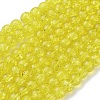 Spray Painted Crackle Glass Beads Strands CCG-Q001-8mm-04-2