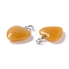 Natural Yellow Aventurine Pendants G-G956-B25-FF-3