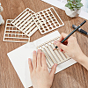 4Pcs 4 Style Wood Mini Calendar Square DIY-WH0504-134-4