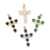 Brass Pave Cubic Zirconia Pendants CU-CBAE7DF-11G-B-1