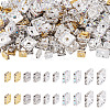 200Pcs 5 Styles Brass Rhinestone Spacer Beads KK-TA0003-39-2
